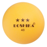 Мяч для настольного тенниса "BOCHIKA" 3 звезды, 40 мм, цвет: желтый