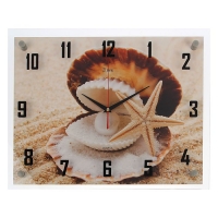 Часы настенные прямоугольные "Ракушка", 35х45 см
