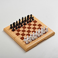 Настольная игра "Шахматы", 21х21 см, h короля=3.5, d основания 1.3 см