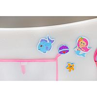 Наклейки в ванную из EVA «Наша русалочка» + сетка для хранения игрушек на присосках