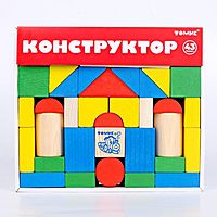 Деревянный конструктор Цветной 43 детали