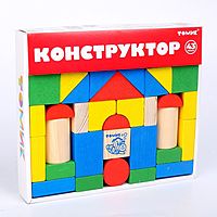 Деревянный конструктор Цветной 43 детали
