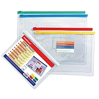 Папка-конверт на гибкой молнии Zip A4 PVC Zip Pocket, EK 2935