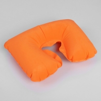 Подушка для шеи дорожная, надувная, цвет оранжевый