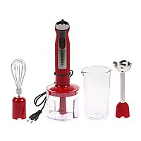 Блендер Centek CT-1319 Red, 1000 Вт, насадка сталь, венчик, красный