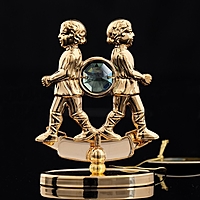 Сувенир знак зодиака «Близнецы», 9,5х4х6,5 см, с кристаллом Сваровски