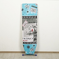 Доска гладильная «Ника 1+», 122,5×34,5 фанера, плавно регулируемая высота, выдвижная подставка, рисунок МИКС