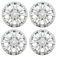 Колпаки колесные R14 "ЛИОН", серебристый карбон, набор 4 шт.