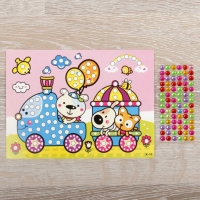 Аппликация круглыми стразами "Веселый паровозик"