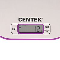 Весы кухонные Centek CT-2461 до 5 кг серебристо-фиолетовые