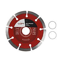 Диск алмазный отрезной LOM, сегментный, сухой рез, 115 х 22 мм