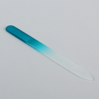Пилка стеклянная для ногтей "Радуга, блёстки", 14см, цвет МИКС