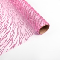 Органза "Абстракции", цвет бледно-розовый