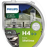 Лампа Philips LongLife EcoVision H4 12V 2 шт. 12342LLECOS2