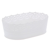 Ваза для хлеба и фруктов 22 см "Ажур", цвет белый