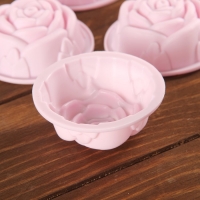 Набор форм для выпечки "Роза", 6 шт, цвета МИКС