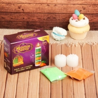 Набор для создания восковой свечи с песком "Мятный фреш"