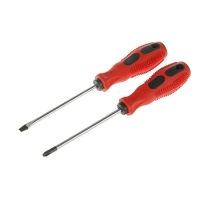 Набор отверток LOM, шлиц магнитный, обрезиненная рукоятка, PH1 и SL5 х 100 мм, 2 шт.