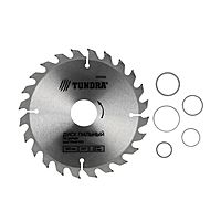 Диск пильный по дереву TUNDRA, быстрый рез, 160 х 32 мм (кольца на 20, 16), 24 зуба
