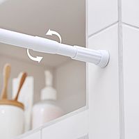 Карниз для ванной комнаты, телескопический 70-120 см, цвет белый