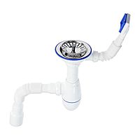 Сифон для мойки Unicorn B425P, 3 1/2"х40 мм, прямоуг.перелив, пласт.ручка, с гофрой 40/50 мм