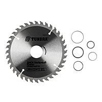 Диск пильный по дереву TUNDRA, стандартный рез, 160 х 32 мм (кольца на 22,20,16), 36 зубьев