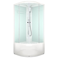 Душевая кабина DOMANI-Spa Delight 88 high, поддон 45 см, белые стенки, матированная, 80х80
