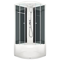 Душевая кабина DOMANI-Spa Delight 88 high, поддон 45 см, черные стенки, прозрачное, 80х80