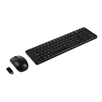 Комплект клавиатура и мышь Logitech MK220, беспроводной, мембранный, 1000 dpi, USB, черный