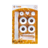 Комплект для подключения радиатора TAEN, 1"x1/2", с тремя кронштейнами, в блистере