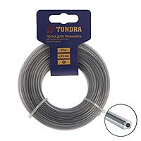Леска для триммера TUNDRA, сечение квадрат с жилой, двухкомпонентная, d=2.4 мм, 15 м
