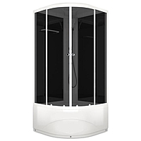 Душевая кабина DOMANI-Spa Delight 99, поддон 45см, черные стенки, тонированное стекло, 90х90