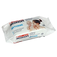 Влажные салфетки детские Эконом Smart, 100 шт.