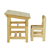 Набор мебели Стол и Стул регулируемые, массив/лак, от 1 до 4 лет