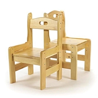 Набор мебели Стол и Стул регулируемые, массив/лак, от 3 до 7 лет