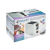 Тостер Galaxy GL 2909, 800 Вт, 6 режимов прожарки, 2 тоста, белый