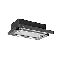 Вытяжка Elikor "Интегра" GLASS 60П-400-В2Л, встраиваемая, 400 м3/ч, 2 скорости, чёрная