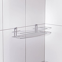 Полка для ванной прямая, 7,5*35*13см, цвет хром