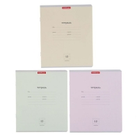 Тетрадь 12 листов линейка "Классика", картонная обложка, микс