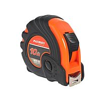 Рулетка PATRIOT MTP-10, ударопрочный корпус, обрезиненная, 10 м