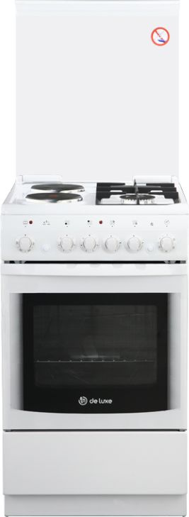 Плита комбинированная De Luxe 506022.05гэ(кр) ЧР-030 белый