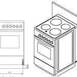 Плита электрическая Лысьва ЭП 411 МС черный без крышки