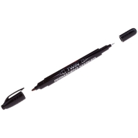 Маркер перманентный двухсторонний 1.0 мм/0.5 мм Berlingo чёрный