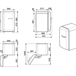 Холодильник Smeg FAB10LRD5 красный петли слева