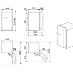 Холодильник Smeg FAB10ROR5 оранжевый петли справа