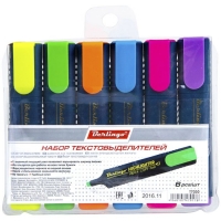 Набор маркеров-текстовыделителей 6 цветов 0.5 Berlingo европодвес
