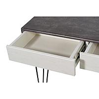 Стол-консоль «Телфорд», 900 × 350 × 875 мм, цвет серый бетон / белый бетон