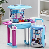 Игровой модуль "Кухня в чемоданчике", Холодное сердце, голубая SL-05060