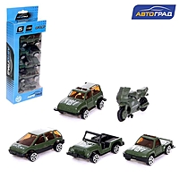 АВТОГРАД Набор металлических машин "Армия", 5 шт.  SL-04735