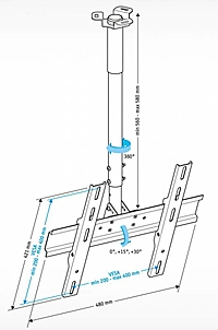 Кронштейн Holder PR-101-W белый